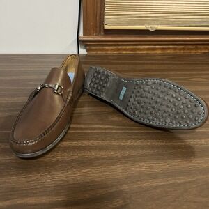 Peter Millar Bit Loafer Crown Leather Shoes Men's Sz. 13M Brown Driving Slip On